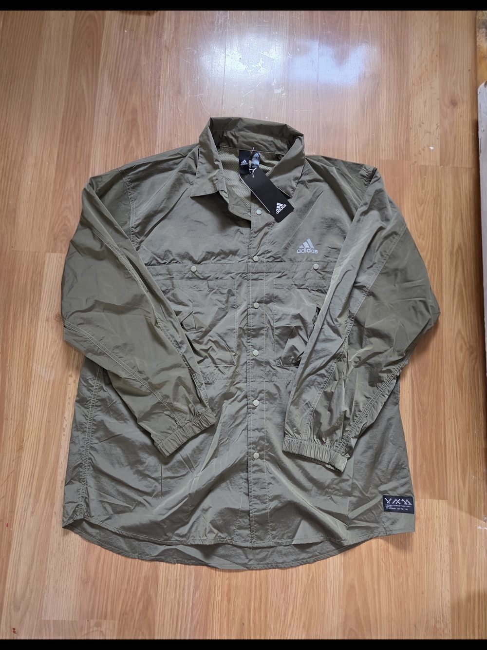adidas Olive Green Lightweight Coach Jacket